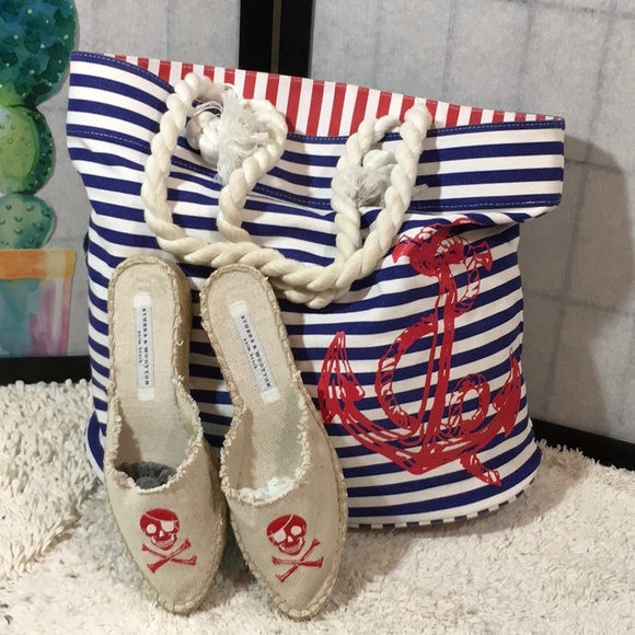Stubbs & Wootton Shoes - Stubbs & Wootton slides + canvas bag